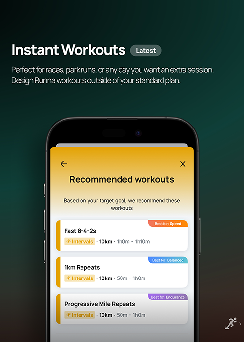 Instant Workouts on Runna Instant Workouts on Runna